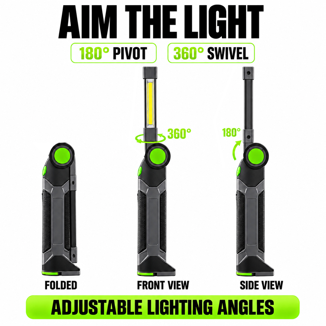 Durapower Auto Repair Work Light Led Rechargeable Flashlight Car Repair Light Strong Magnetic Suction Auto Repair Work Light