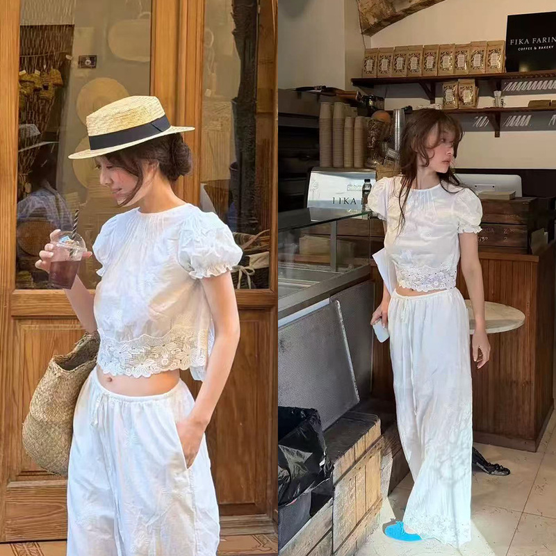 Now the New 2026 Summer Collection from Korean Designer Fle Includes a Puff-Sleeve Shirt + Lace Casual Pants