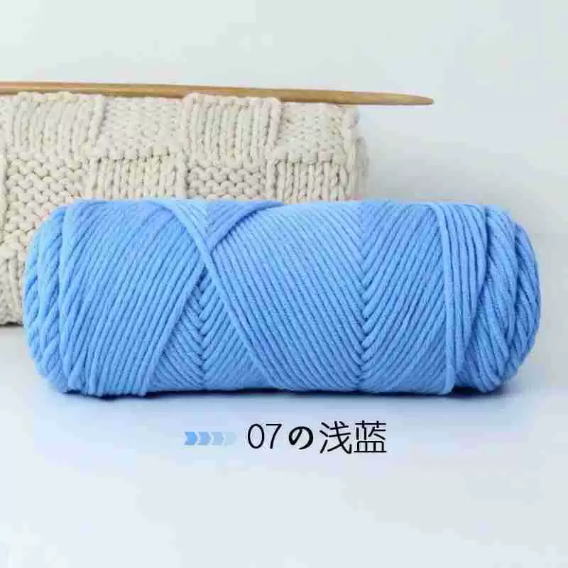 8-проволочная пряжа Lover Cotton, толстая расширенная волокнистость, моток 100 г, крупный вязальный размер 3–7 мм, 5 шт.