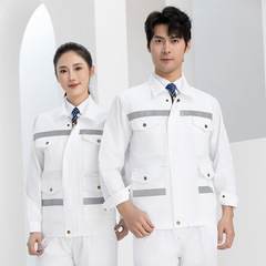 Summer 100% Cotton Flame-Resistant Workwear Long-Sleeved Durable Welding Uniform with LOGO Printing and Embroidery Wholesale Safety Workwear