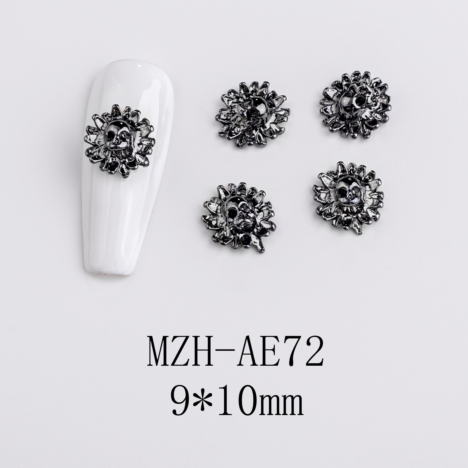 5g Weight Nail Decoration Accessories Nail Supplies 10 PCS/Package Quantity Alloy Material Halloween Festival Cross, Spider, Skull Pattern Retro, Classic Style Style Halloween Retro Classic Style Cross Spider Skull Alloy Nail Decoration Accessories 10 PCS/Package 5