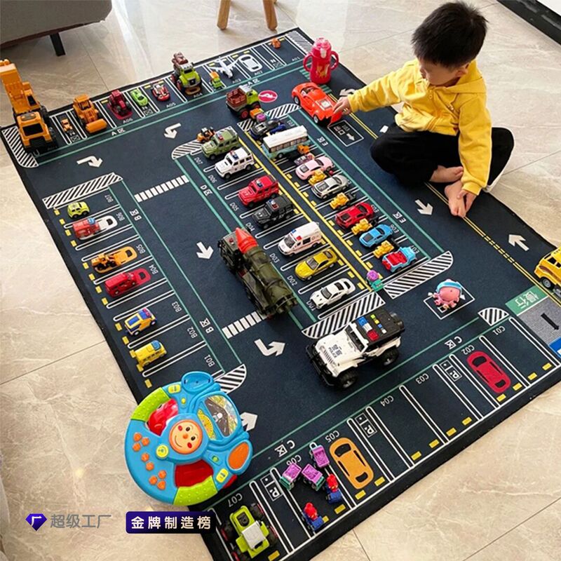 Floor Mat Parking Lot Children Crawling Games Traffic Early Education Bedroom Carpet Reading Area Kindergarten Children's Room Carpet