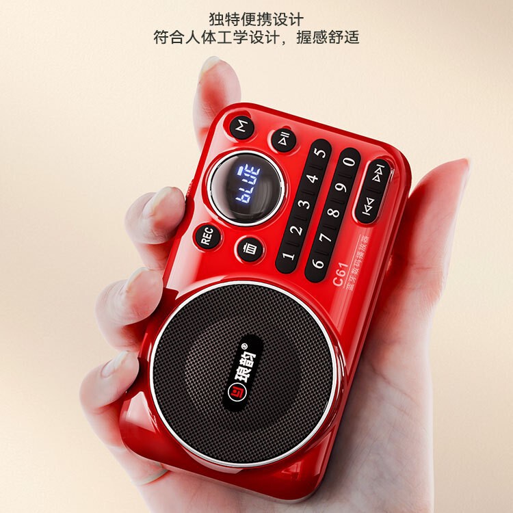 琅韵C61蓝牙插卡音响 便携式老年机 听戏机扩音器 音频播放器|undefined
