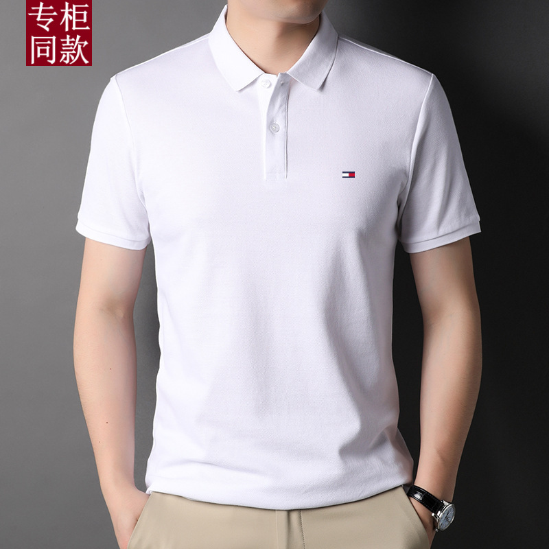 American Genuine Tommy Tommy Short-Sleeved Polo Shirt Men's Summer New Business Casual Lapel Half-Sleeved T-Shirt