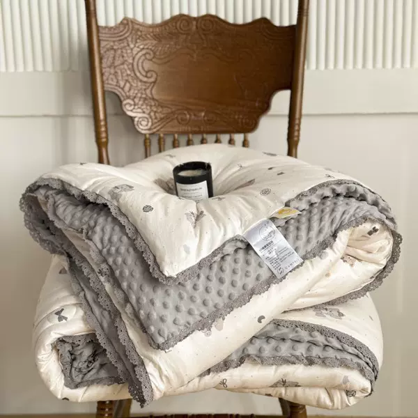 2025新款法式全棉小花边豆豆被亲肤柔软小碎花秋冬被芯春秋被子