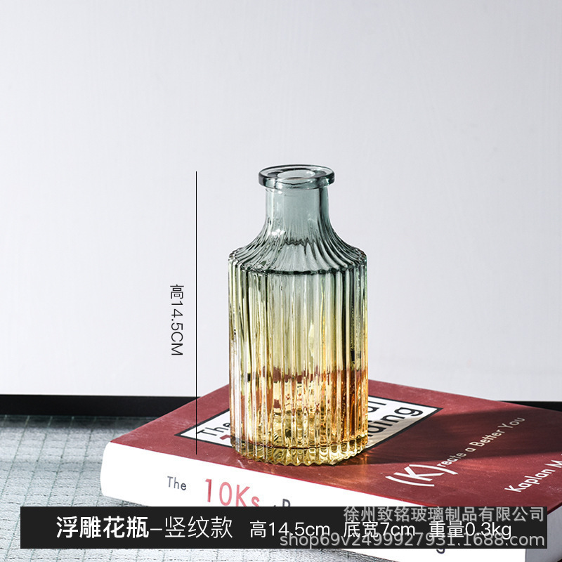 彩色小花瓶欧式复古袖珍花瓶玻璃花瓶家用客厅摆件现货|undefined