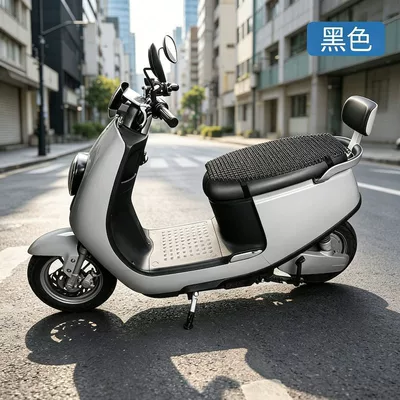 Electric Vehicle Ventilated Seat Cushion Motorcycle cushion - pure-black-electric-vehicle-ventilated-seat-cushion-hollow-and-foldable
