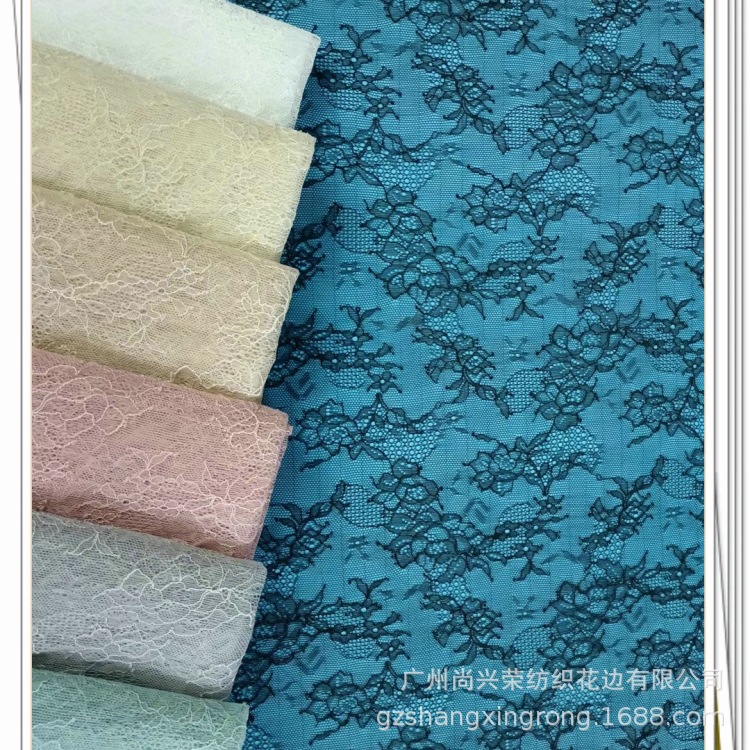条纹蕾丝面料 菱形蕾丝面料 新款批发蕾丝面料 彩色蕾丝面料