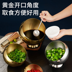 おかずの斜口碗の具の碗を厚くしてステンレスの商用のバイキングの鍋の軽食のおかずの収納の神器の卸売りを厚くします。
