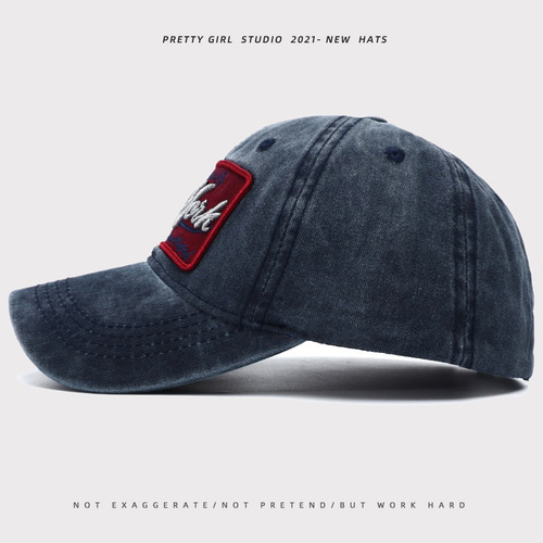Yiwu Cross-border hats for men summer fashion trend duckbill hats for men retro washed sunscreen soft brim baseball hats for women