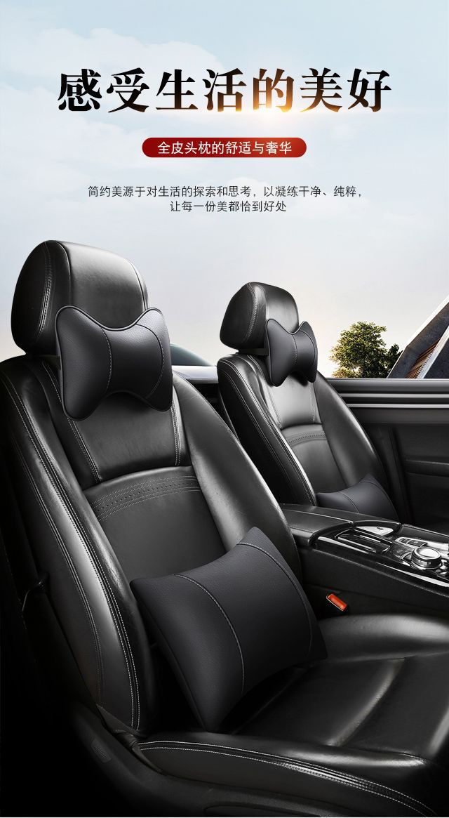 Suitable for Car Headrest, Lumbar Support, Neck Pillow, Nissan Teana, Qashqai, Juke, Tiida, Tiida, Sylphy, Sunny, Bluebird, Qich
