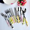 Ceramics for elementary school students, spoon, fruit fork stainless steel, wholesale