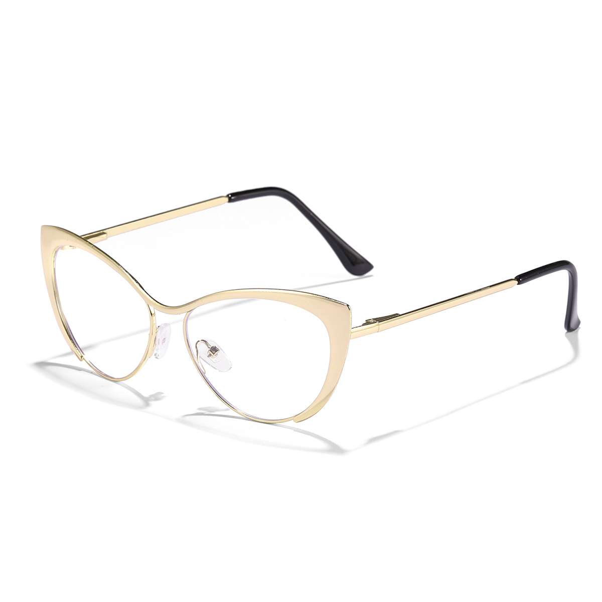 Nuevo europeo y americano y2g caliente chica estilo metal marco retro gato ojo moda anti-azul gafas de luz