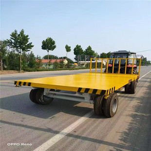 5-10 Tons of Tractor Flatbed Trailer, Heavy-Duty Flatbed Trailer, Large-Tonnage Transporter for Factory Sites