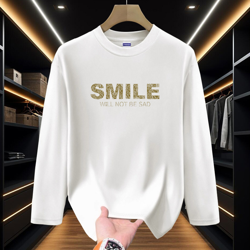 Herren Langarm T-shirt Aus Schwerer Baumwolle Als Thermo-unterhemd_voghion.com