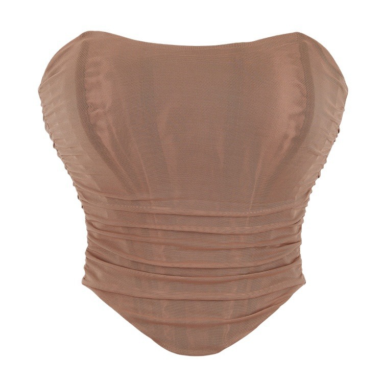 black breathable elastic sexy tube top