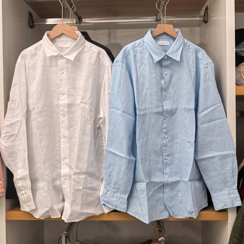 2026 Spring and Summer New Men's and Women's Shirts/Long-Sleeved Shirts, Lightweight Linen Tops 482437/485656