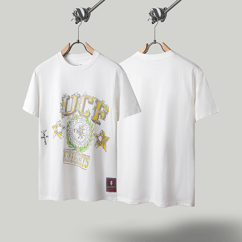 Travis de manga corta M mark Scott pequeño pato amarillo cactus relámpago rap tour TS pareja conjunta camiseta de hip-hop