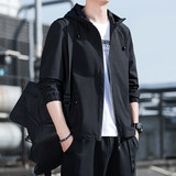 Осенняя приталенная брендовая трендовая модная куртка с капюшоном, в корейском стиле