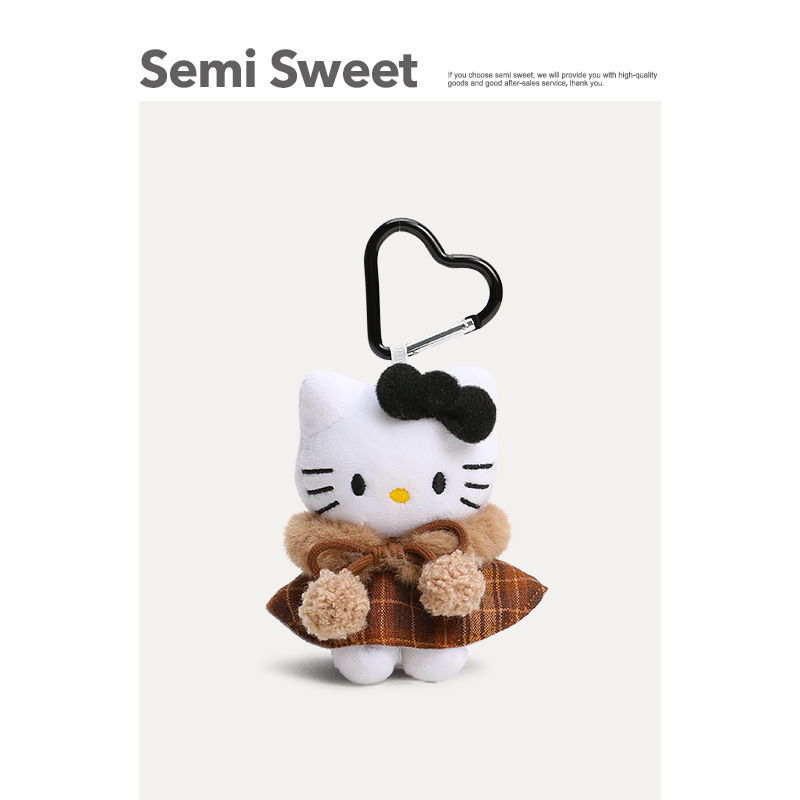 中古斗篷kitty猫包包挂件可爱哈喽kt毛绒公仔凯蒂猫书包挂饰礼物|undefined