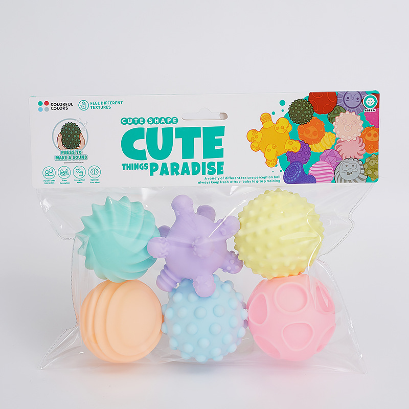 Bebé Manhattan mano agarrar bola puede roer mano agarrar bola masaje percepción de sonido pellizco pellizco juguete de baño inteligente