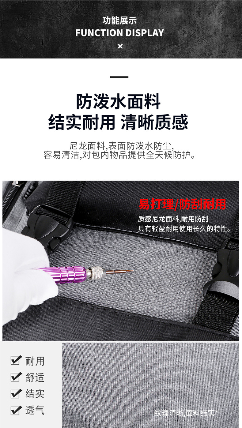Wholesale of new fashionable, simple and large-capacity shoulder bags, business commuting and casual backpacks, nylon fabric computer backpacks undefined