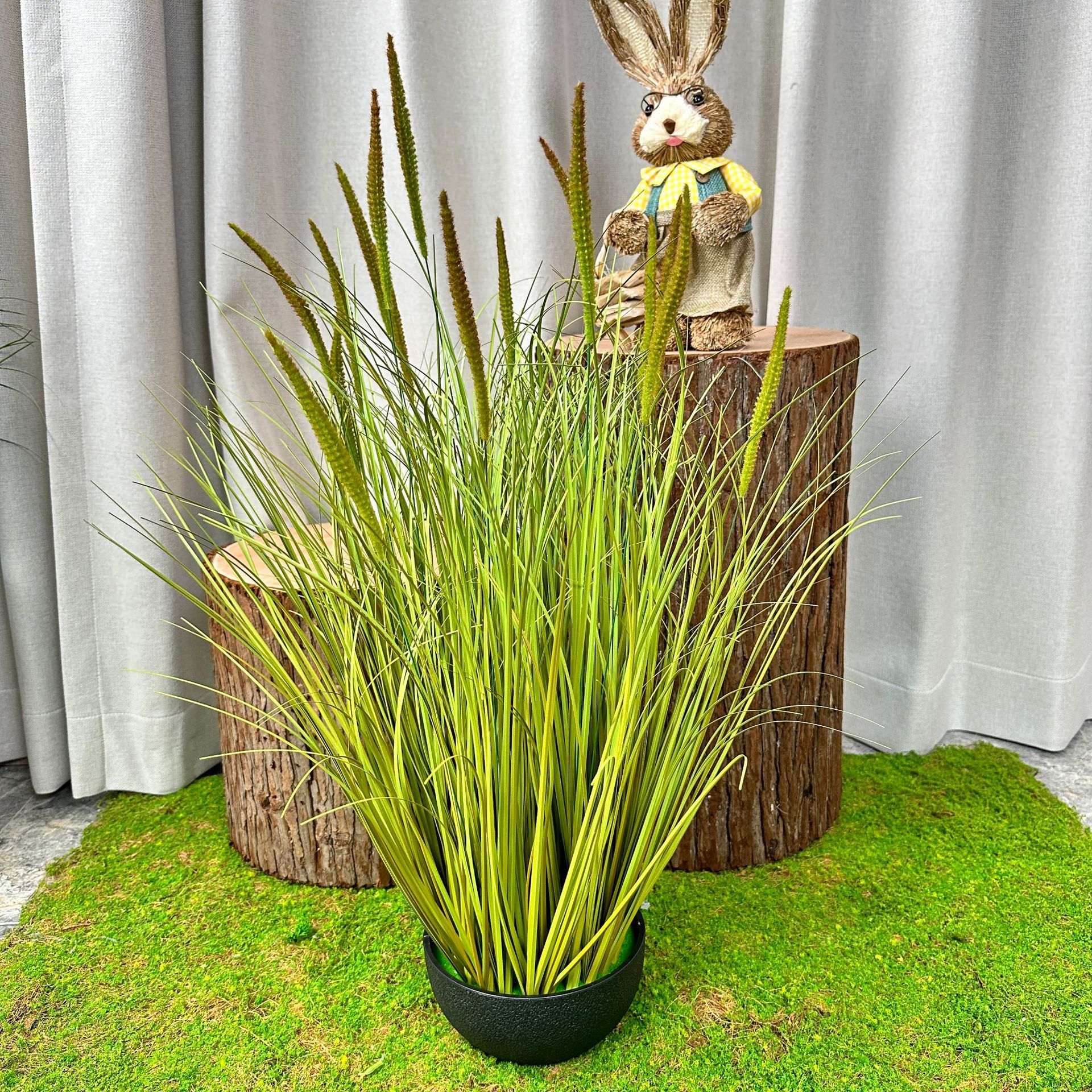 Cola de cachorro puntiaguda negra (70cm)