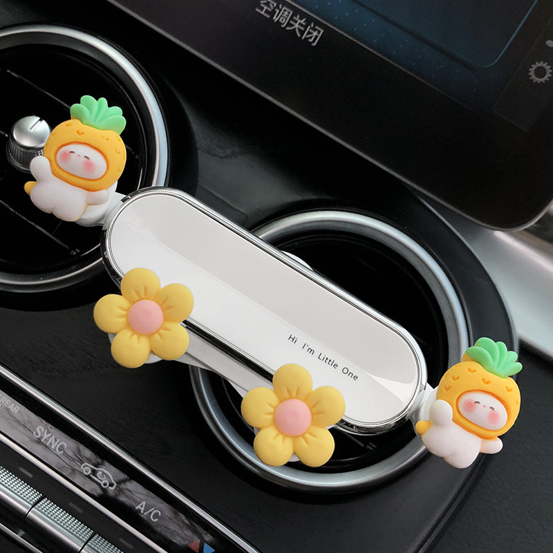 車載スマホホルダー ナビゲーション 車用 2025年新型 可愛いウサギ型 車載エアコン吹き出し口用 固定スタンド|undefined