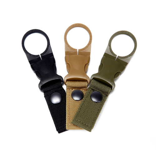 Outdoor tactical nylon webbing water bottle clip, multi-functional hiking clip, portable water bottle quick hang, mineral water clip