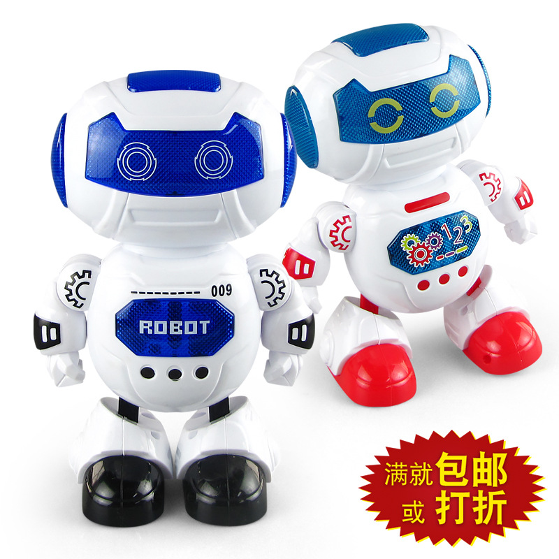 Transfronterizo nuevo robot de baile eléctrico música Luz Espacio robot de baile modelo puesto de suministro al por mayor