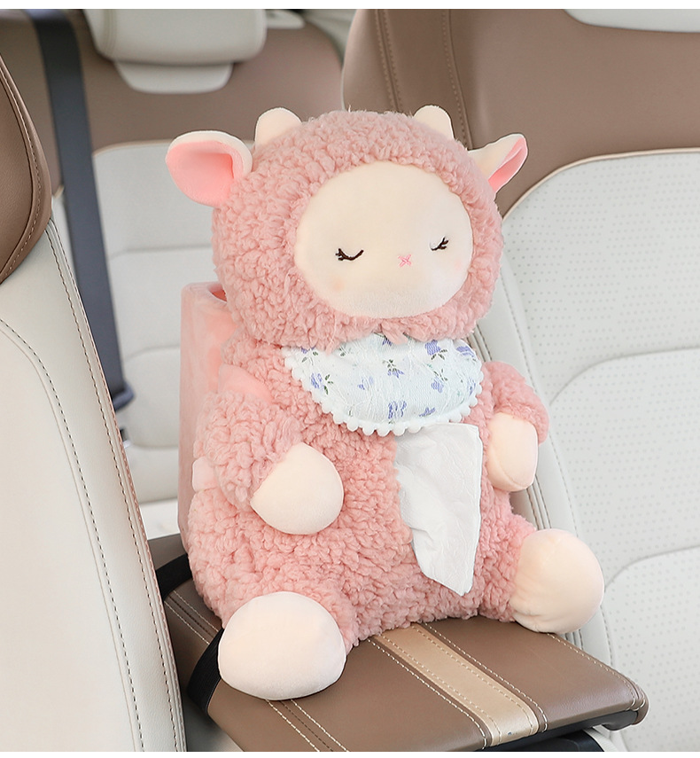 Fisherman duck car armrest box tissue box creative cute cartoon tissue box trash can two-in-one car storage