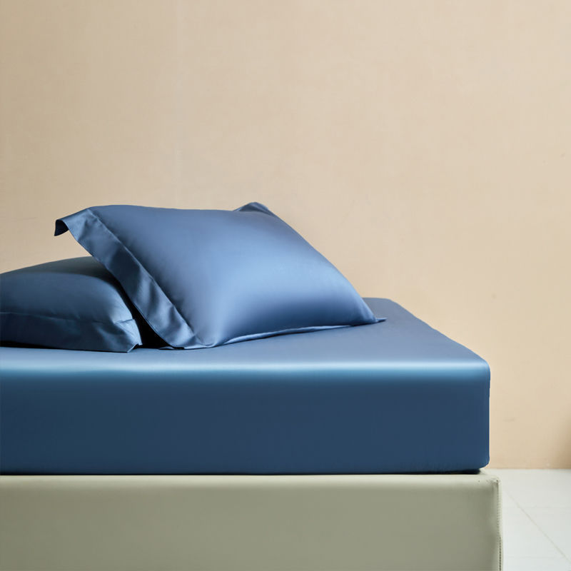 High-end single-piece pure cotton bed hat solid color series cotton large bed cover 1.5 m1.8 m 2 three-piece light luxury mattress cover