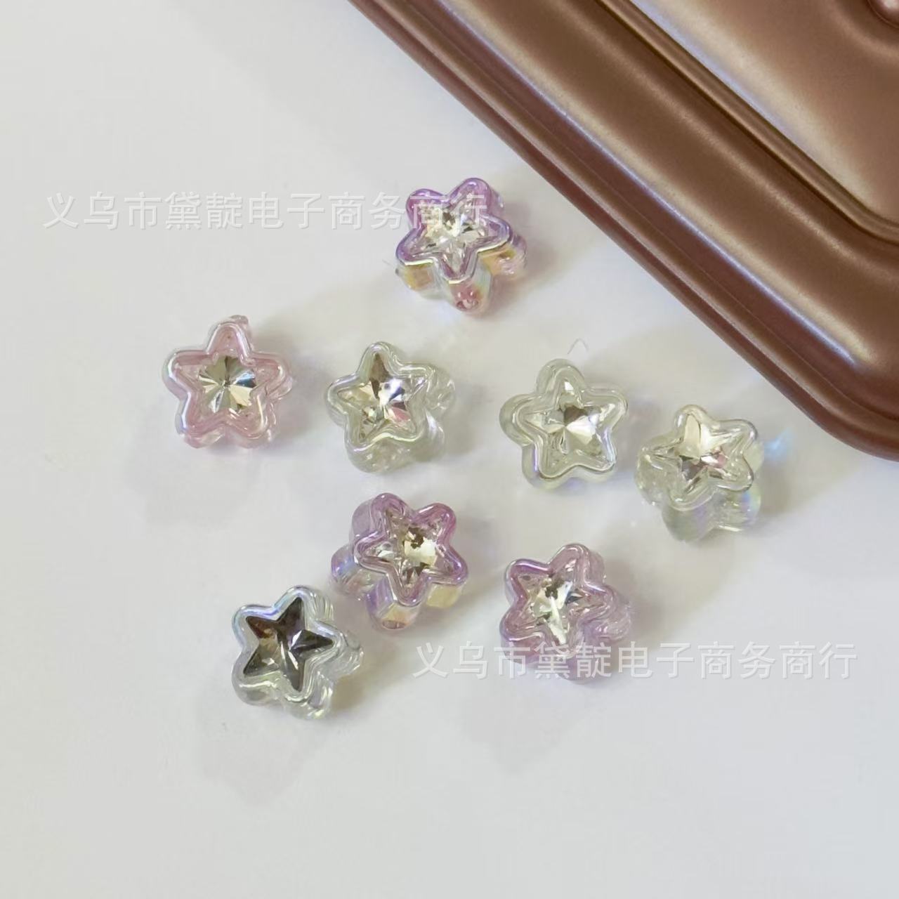 Acrylic double-sided beaded bracelet with zircon handmade