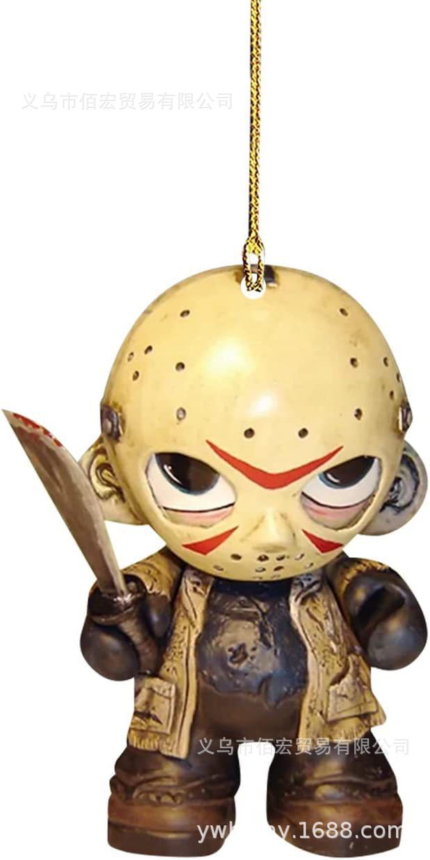 Nuevo árbol de Navidad colgante de terror colgante de automóvil plano decoración personajes de Halloween regalos colgante zombie horror image 13