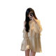 French Heavy Industry Pearl Shoulder Neck dress Women's 2025 Summer New Sweet and Gentle Style Short Skirt
