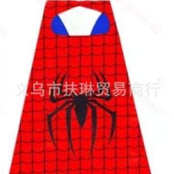 Хэллоуин Детский костюм Человек-паук Плащ Плащ Супермен Мальчик Костюм Герой Принт Аниме Супер Капитан