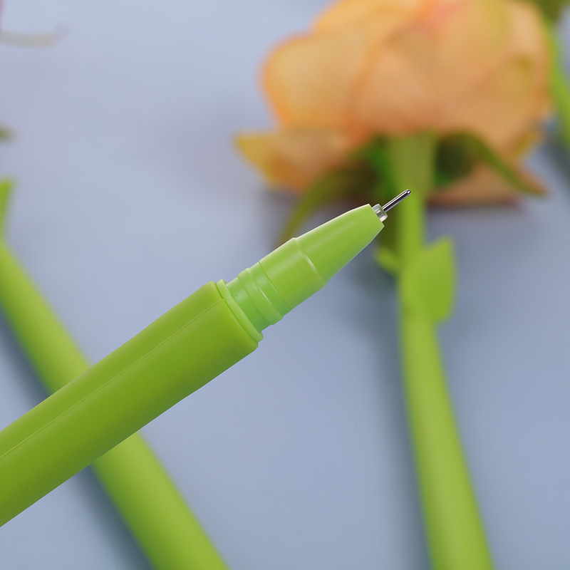 Nueva Rosa exótica bolígrafo creativo divertido papelería simulación flor pluma boda signo-en la fábrica de la pluma al por mayor