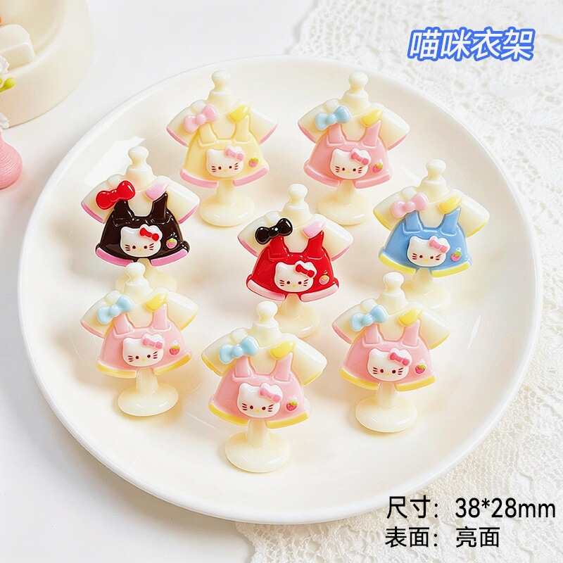 Cute Kitten Hanger DIY Resin Accessories Cream Glue Phone Case Clogs Keychain Bag Water Bottle Materials