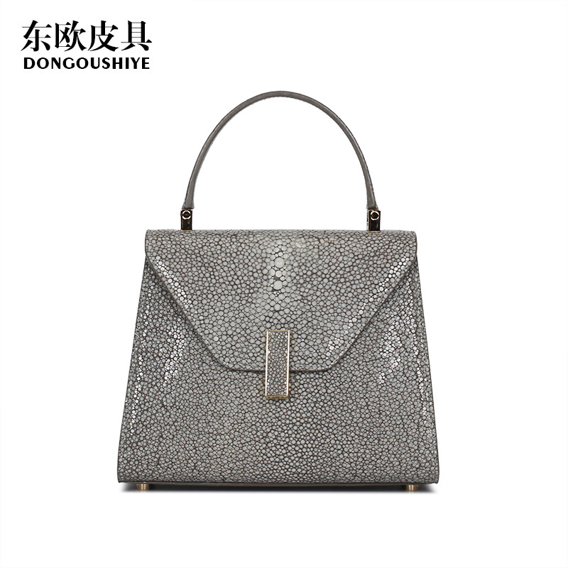 2024新款珍珠鱼皮女士手提包时尚潮流轻奢包包 单肩斜挎手拿包包