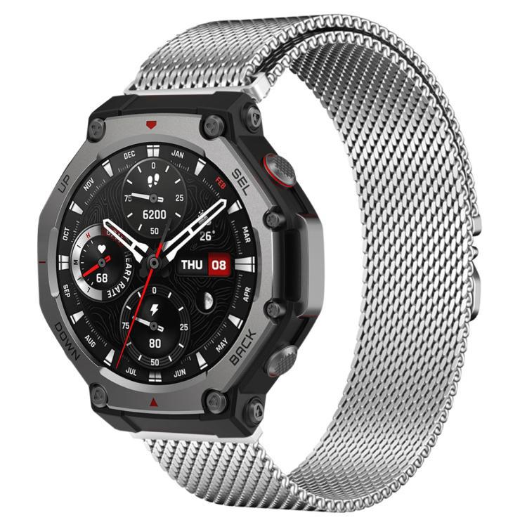 xDfind Milannis para paracaídas correa para Amazfit T-Rex3 pulsera de metal de acero inoxidable