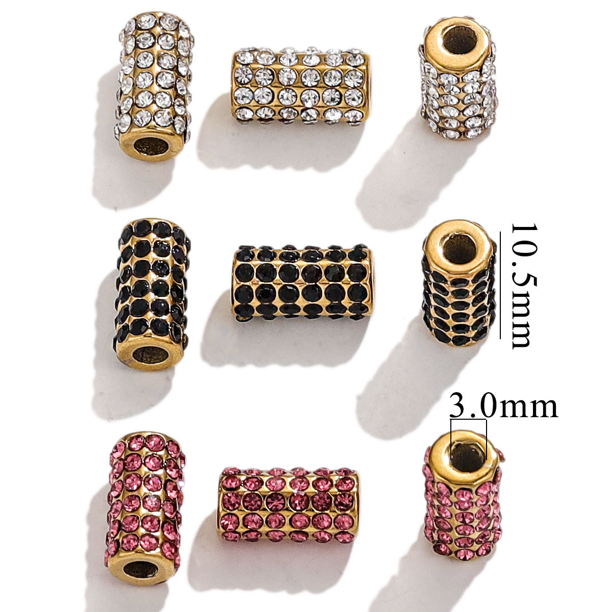 Accesorios de bricolaje hechos a mano cuerda trenzada con cuentas material joyería punto completo diamante retro Moda Africana agujero grande 3mm