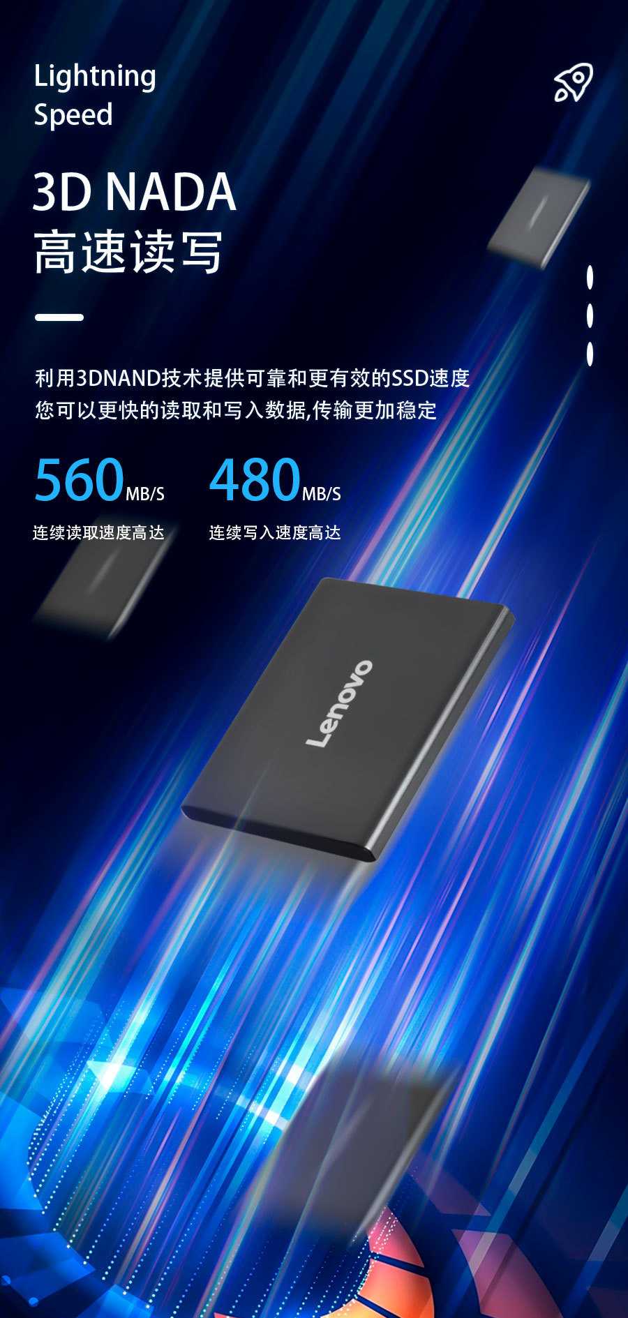Lenovo Solid-State Drive Suitable for Nezha, Trumpchi, and Aito Dash Cams, Large-Capacity Portable USB Ultra-Thin Hard Drive