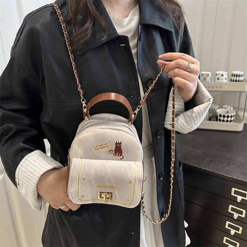 2025 New Casual Backpack, Everyday Versatile Textured Shoulder Bag, Solid Color Commuting Handbag, Women's Backpack_voghion.com