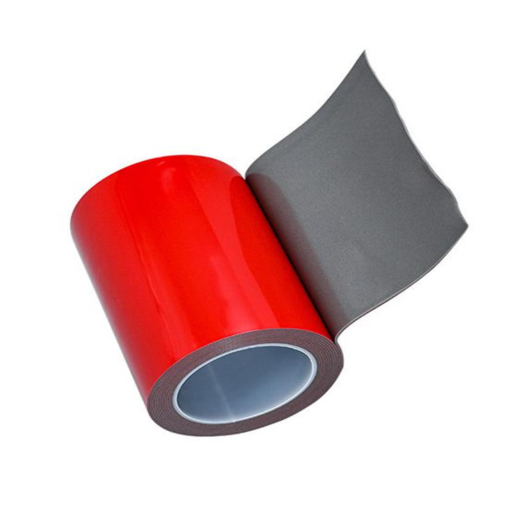 亚克力红膜灰胶双面胶 汽车饰品粘亚克力泡棉胶 灰色强力泡棉双面