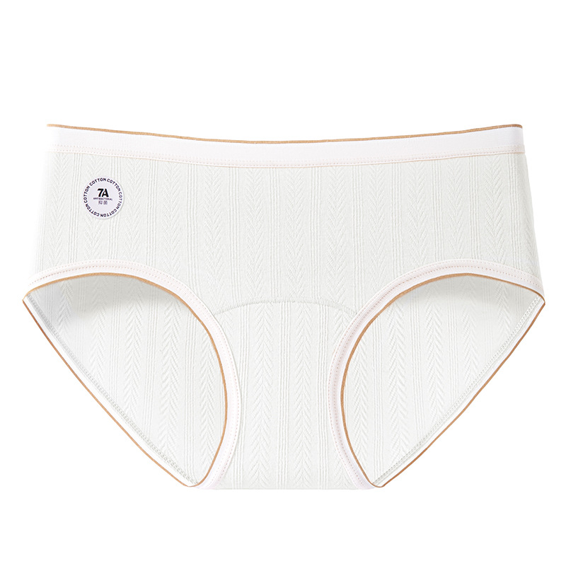 Bragas de algodón transpirables jacquard 7A seda de morera alargada y ensanchada entrepierna 2024 otoño e invierno nuevos calzoncillos para mujer