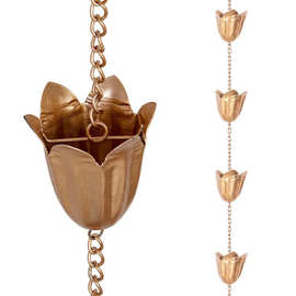 别墅雨链日式屋檐排水链雨水链庭院导水链天沟引水槽雨铃户外风铃