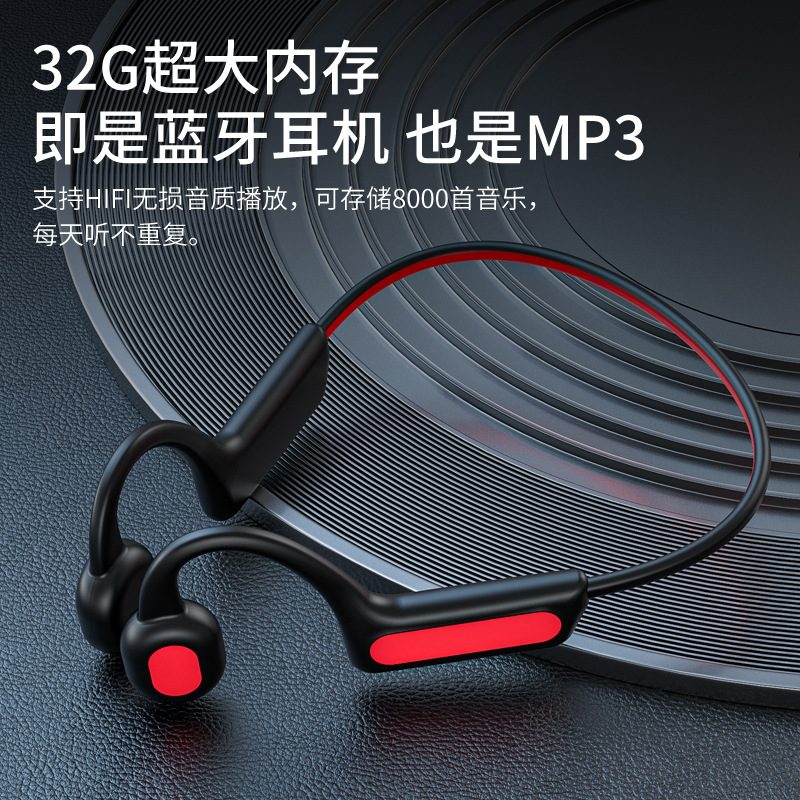 Nueva llegada 5,3 sin entrada de conducción ósea del oído auricular Bluetooth inalámbrico corriendo deportes anti-caída transfronteriza fábrica al por mayor