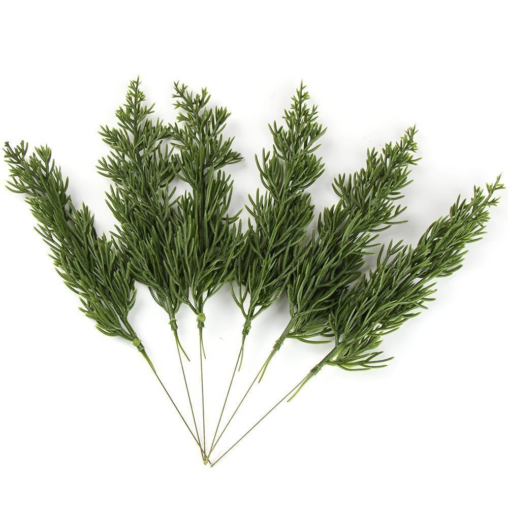 圣诞树软胶仿真花植物塑料松针 人造软胶松柏 立体塔松装饰配