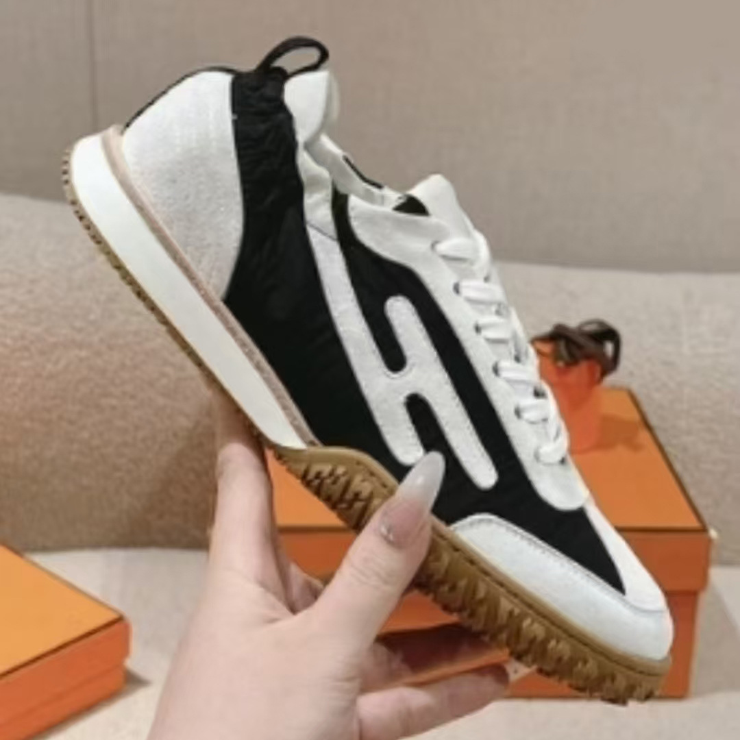 Qadın və kişi üçün dəri idman ayaqqabısı, retro qaçış modeli