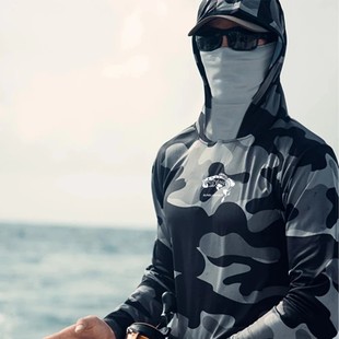 Hot-Selling Spelispos Fishing Hoodies Men's Summer Sun Protection Breathable Long-Sleeved Hooded Fishing Clothing